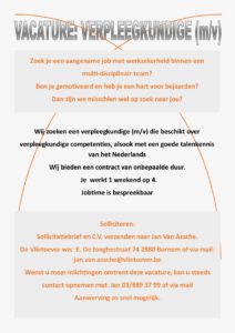 Vacature verpleegkundige